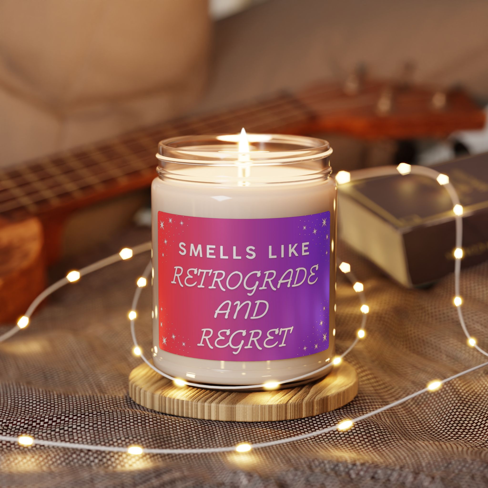 Smells Like Retrograde and Regret – Funny Astrology Candle for Manifestors, Empaths & Cosmic Comebacks